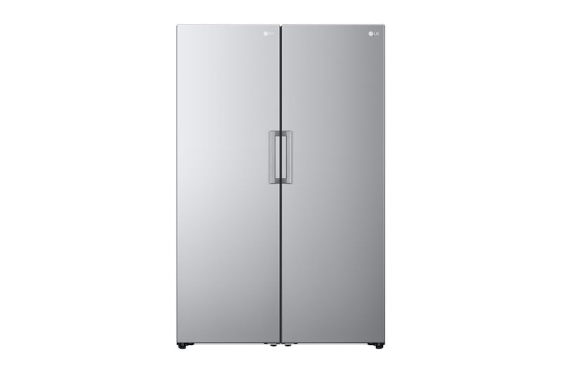 LG Fristående kyl (386L) och frys (324L)-paket (Shiny Steel), Energiklass E, GF41GL51PZ