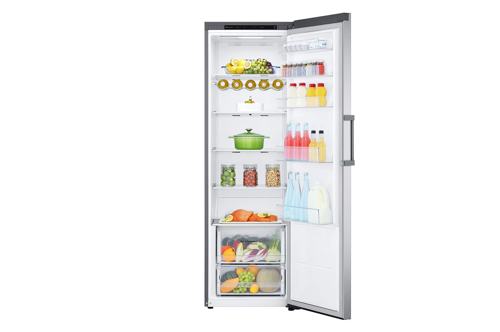 LG Fristående kyl (386L) och frys (324L)-paket (Shiny Steel), Energiklass E, GF41GL51PZ