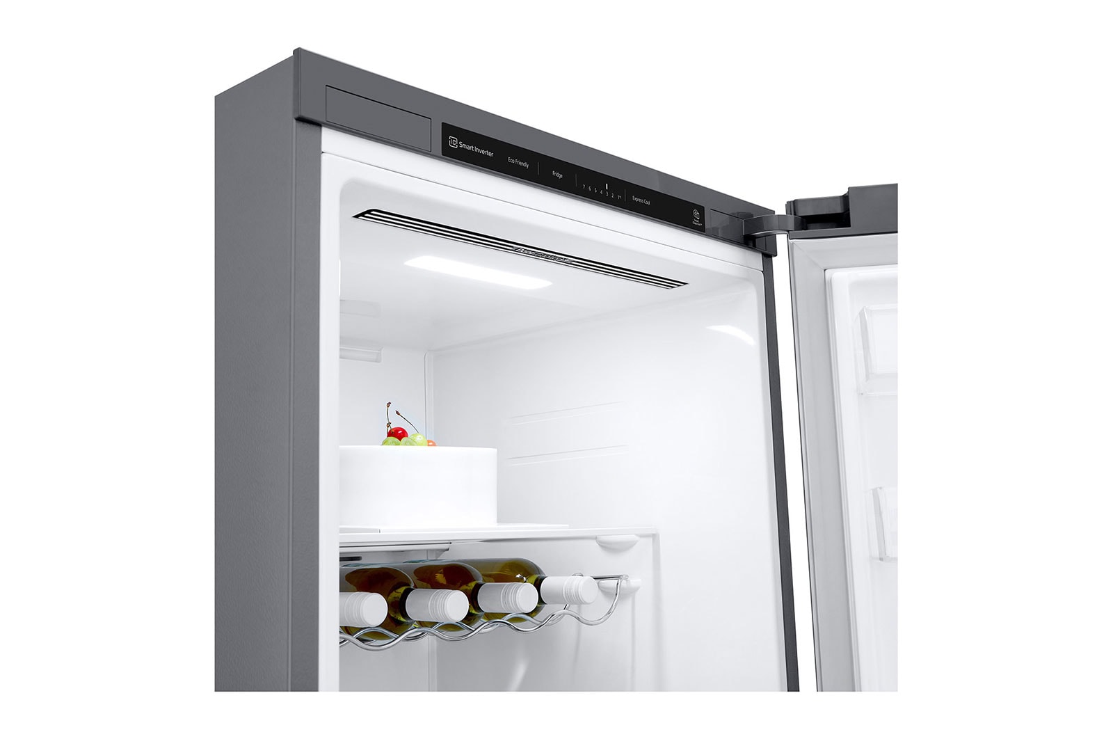 LG Fristående kyl (386L) och frys (324L)-paket (Shiny Steel), Energiklass E, GF41GL51PZ