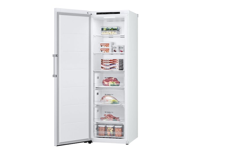 LG Fristående kyl (386L) och frys (324L)-paket (Vitt), Energiklass E, GF41GL51SW