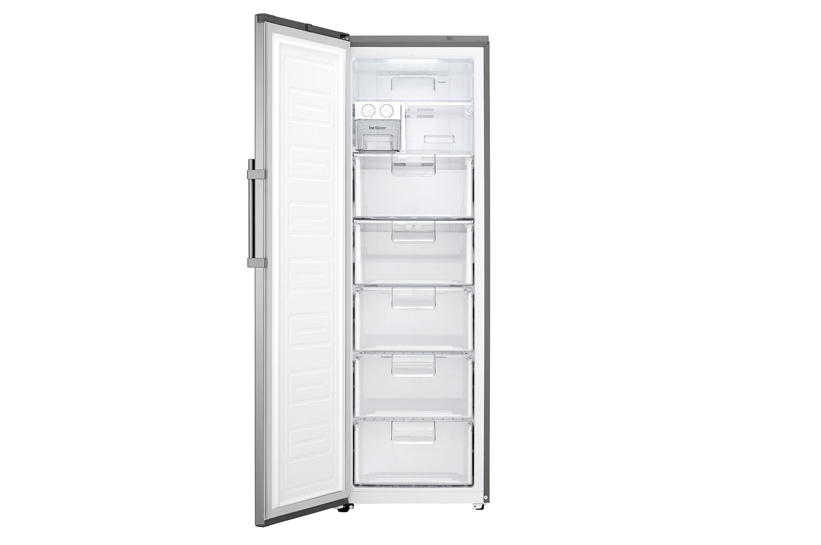 LG 323L Fristående frys (Shiny Steel) - Energiklass F, Total No Frost och Smart Diagnosis™ med Wi-Fi, GF5237PZJZ1