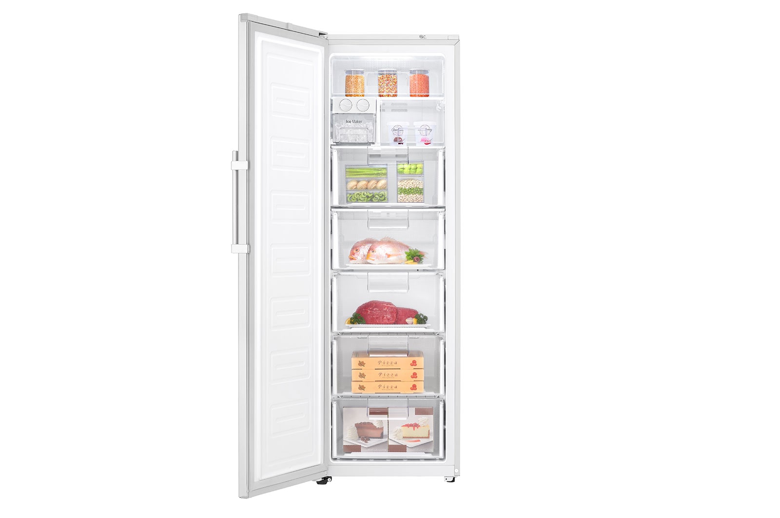 LG 323L Fristående frys (Vit) - Energiklass F, Total No Frost och Smart Diagnosis™ med Wi-Fi, GF5237SWJZ1