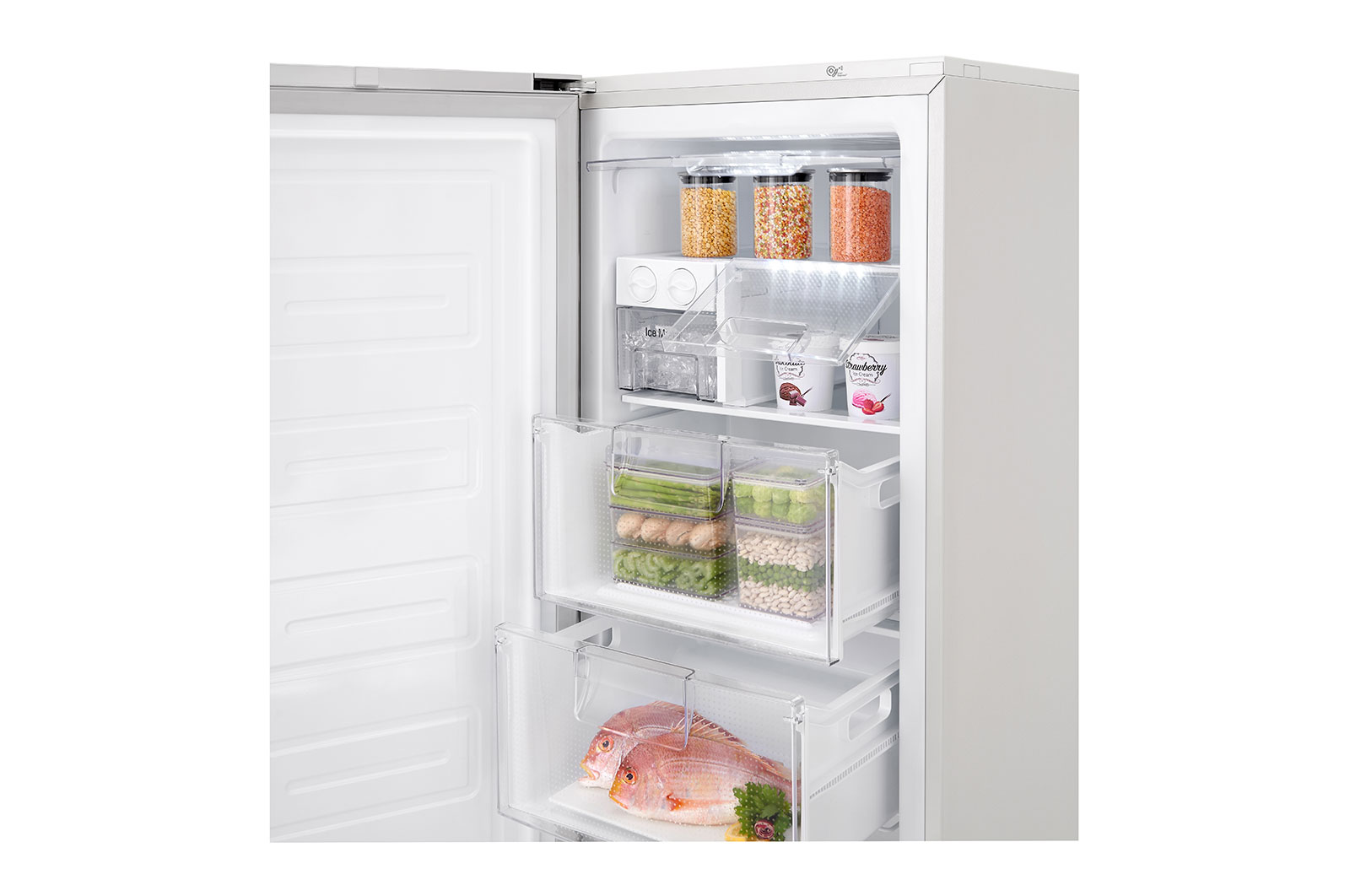 LG 323L Fristående frys (Vit) - Energiklass F, Total No Frost och Smart Diagnosis™ med Wi-Fi, GF5237SWJZ1