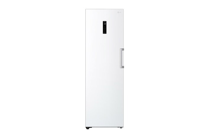 Vy framifrån av 324L Fristående frys (Vit) - Energiklass E, Total No Frost, Express Freeze, Smart Diagnosis™ med Wi-Fi, GFE41SWGSZ