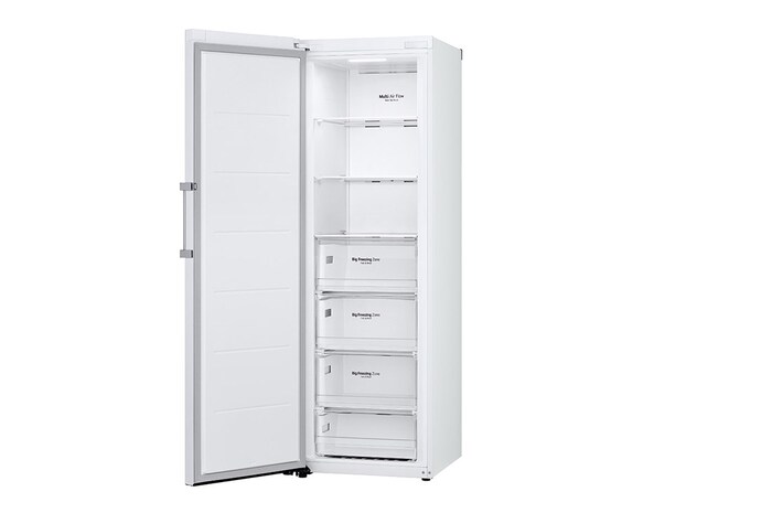LG 324L Fristående frys (Vit) - Energiklass E, Total No Frost, Express Freeze, Smart Diagnosis™ med Wi-Fi, GFE41SWGSZ