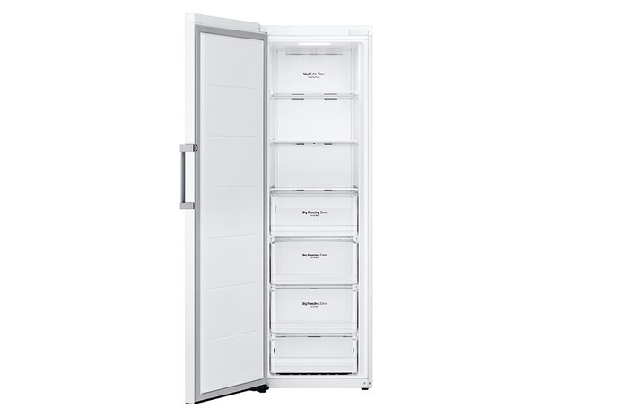 LG 324L Fristående frys (Vit) - Energiklass E, Total No Frost, Express Freeze, Smart Diagnosis™ med Wi-Fi, GFE41SWGSZ