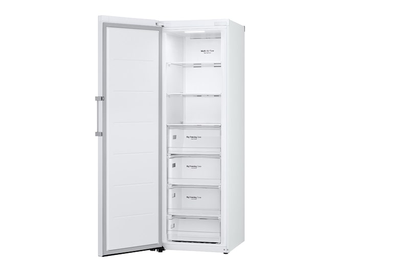 LG 324L Fristående frys (Vit) - Energiklass E, Total No Frost, Express Freeze, Smart Diagnosis™ med Wi-Fi, GFE41SWGSZ