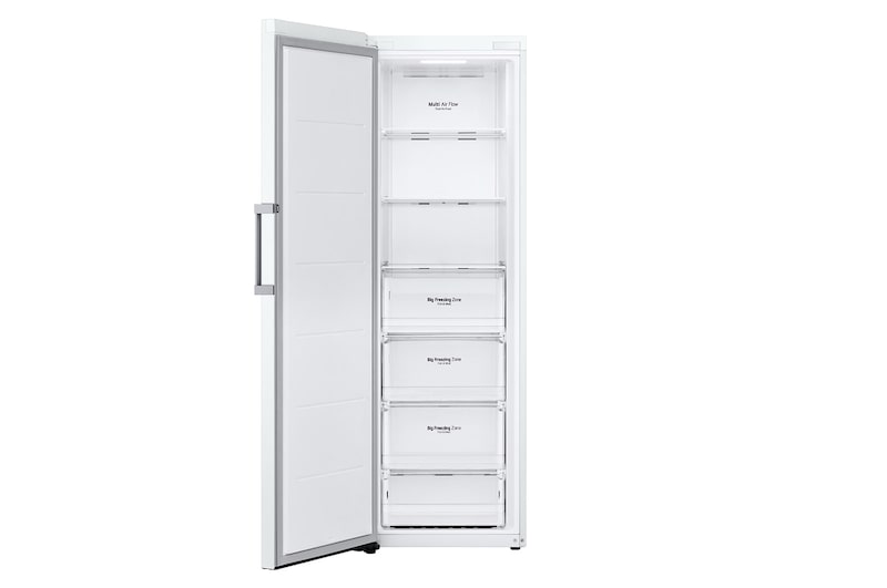 LG 324L Fristående frys (Vit) - Energiklass E, Total No Frost, Express Freeze, Smart Diagnosis™ med Wi-Fi, GFE41SWGSZ