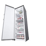LG 324L Fristående frys (Shiny Steel) - Energiklass E, Total No Frost, Express Freeze, Smart Diagnosis™ med Wi-Fi, GFE61PZCSZ