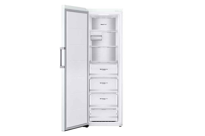 LG 324L Fristående frys (Vit) - Energiklass E, Total No Frost, Express Freeze, Smart Diagnosis™ med Wi-Fi, GFE61SWCSZ