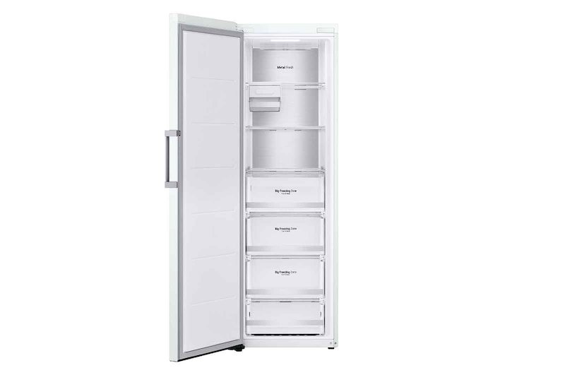 LG 324L Fristående frys (Vit) - Energiklass E, Total No Frost, Express Freeze, Smart Diagnosis™ med Wi-Fi, GFE61SWCSZ