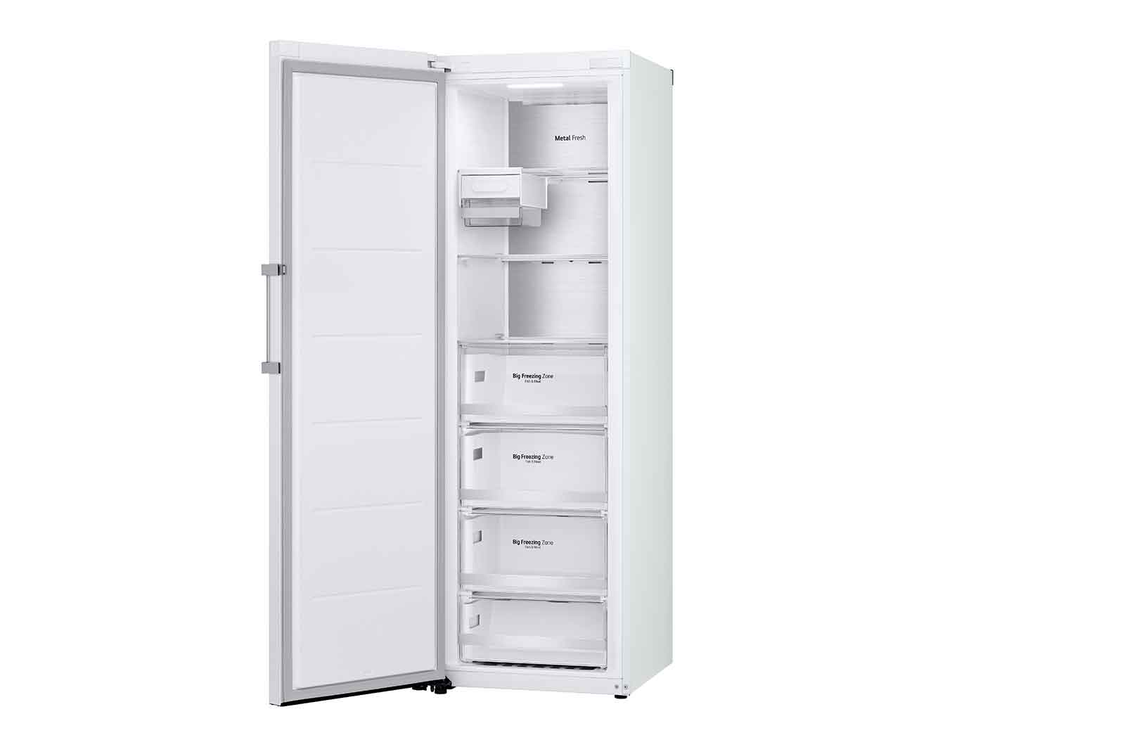 LG 324L Fristående frys (Vit) - Energiklass E, Total No Frost, Express Freeze, Smart Diagnosis™ med Wi-Fi, GFE61SWCSZ