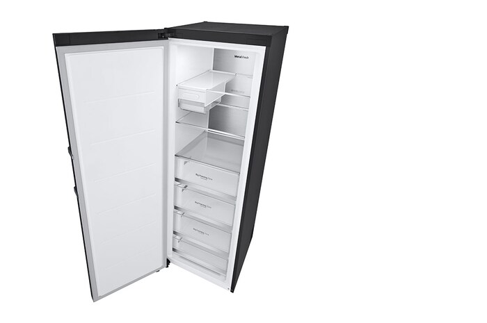 LG 324L Fristående frys (Matte Black) - Energiklass D, Total No Frost, Express Freeze, Smart Diagnosis™ med Wi-Fi, GFM61MCCSF