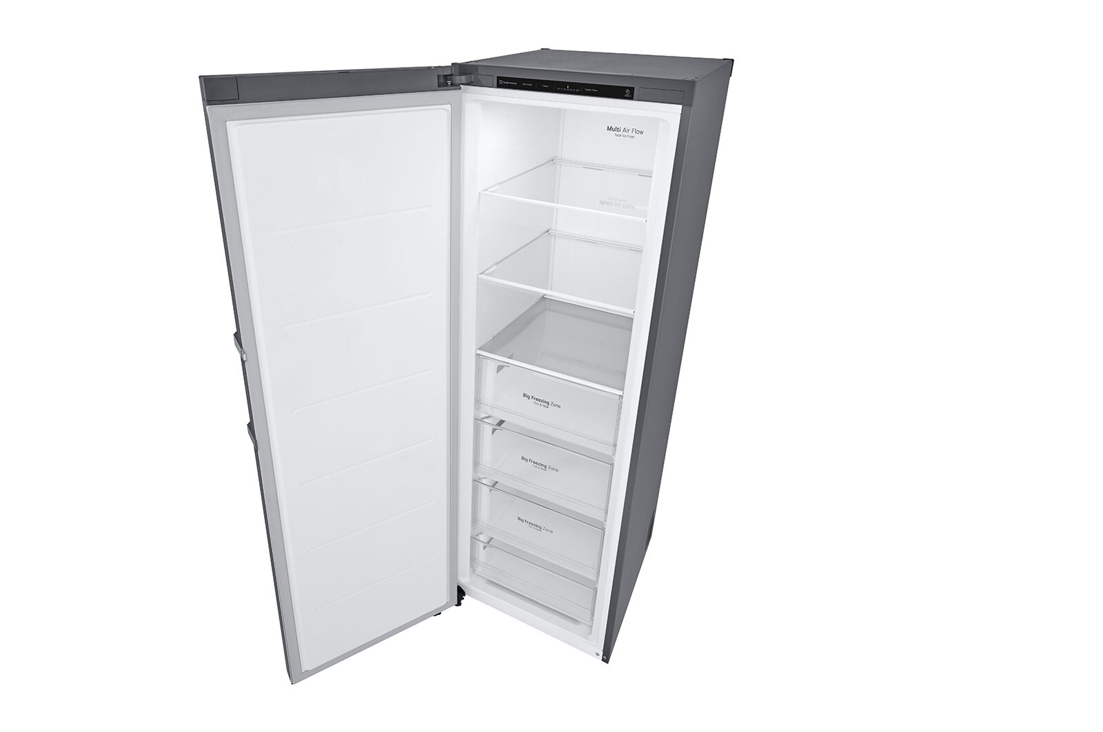 LG 324L Fristående frys (Shiny Steel) - Energiklass D, Total No Frost, Express Freeze, GFT41PZGSF