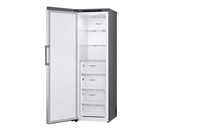 LG 324L Fristående frys (Shiny Steel) - Energiklass D, Total No Frost, Express Freeze, GFT41PZGSF