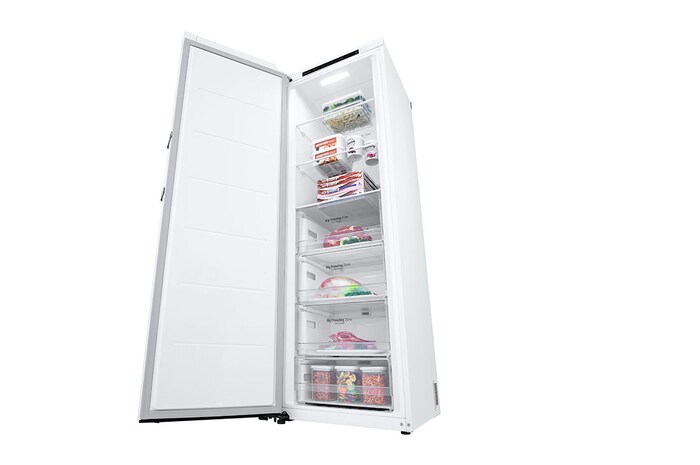 LG 324L Fristående frys (Vit) - Energiklass D, Total No Frost, Express Freeze, GFT41SWGSF
