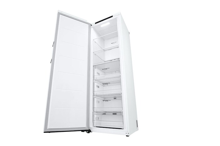LG 324L Fristående frys (Vit) - Energiklass D, Total No Frost, Express Freeze, GFT41SWGSF
