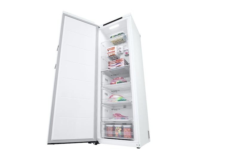 LG 324L Fristående frys (Vit) - Energiklass D, Total No Frost, Express Freeze, GFT41SWGSF