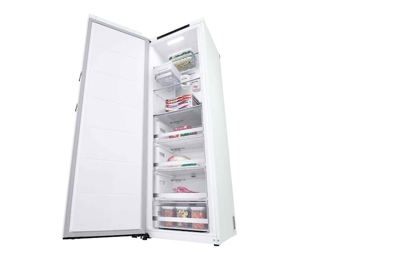 LG 324L Fristående frys (Vit) - Energiklass D, Total No Frost, Express Freeze, Smart Diagnosis™ , GFT61SWCSF