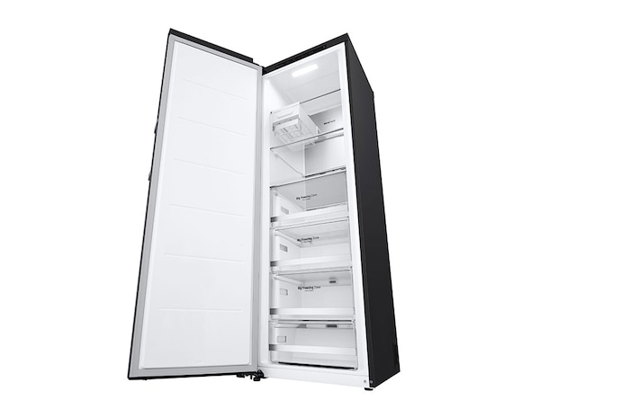 LG 324L Fristående frys (Matte Black) - Energiklass E, Total No Frost, Express Freeze, Smart Diagnosis™, GFT61MCCSZ