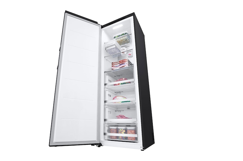 LG 324L Fristående frys (Matte Black) - Energiklass E, Total No Frost, Express Freeze, Smart Diagnosis™, GFT61MCCSZ