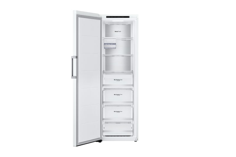 LG 324L Fristående frys (Vit) - Energiklass E, Total No Frost, Express Freeze, Smart Diagnosis™, GFT61SWCSZ