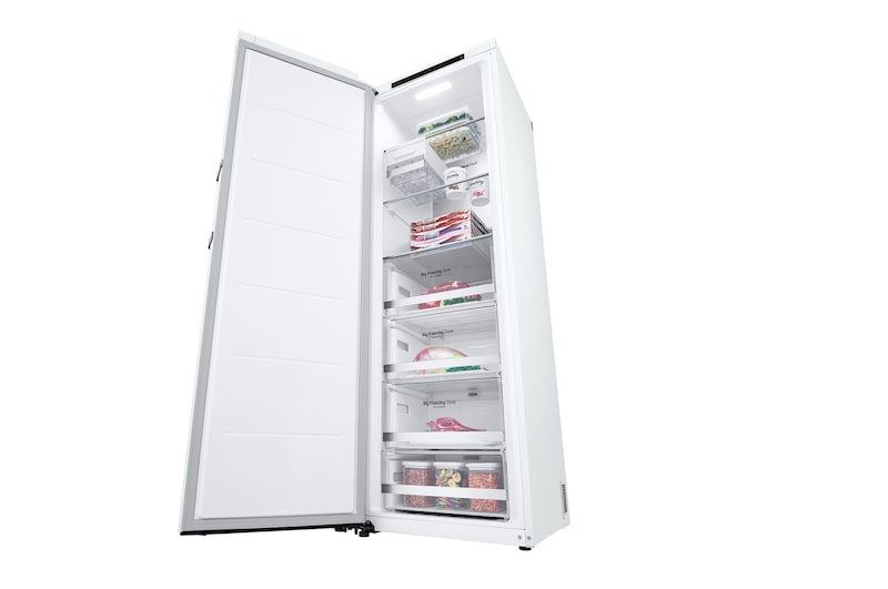 LG 324L Fristående frys (Vit) - Energiklass E, Total No Frost, Express Freeze, Smart Diagnosis™, GFT61SWCSZ