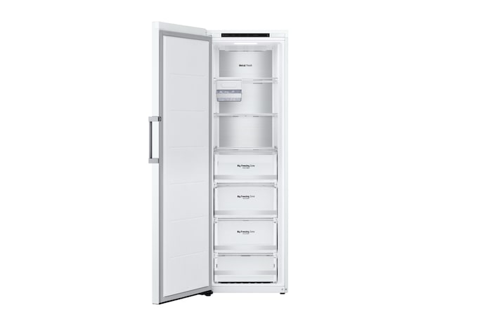 LG 324L Fristående frys (Vit) - Energiklass E, Total No Frost, Express Freeze, Smart Diagnosis™, GFT61SWCSZ