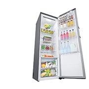 LG 386L Fristående kylskåp (Shiny Steel) - Energiklass E, Door Cooling™, LINEARCooling™, Moist Balance Crisper™, Smart Diagnosis™ med Wi-Fi, GLE51PZGSZ