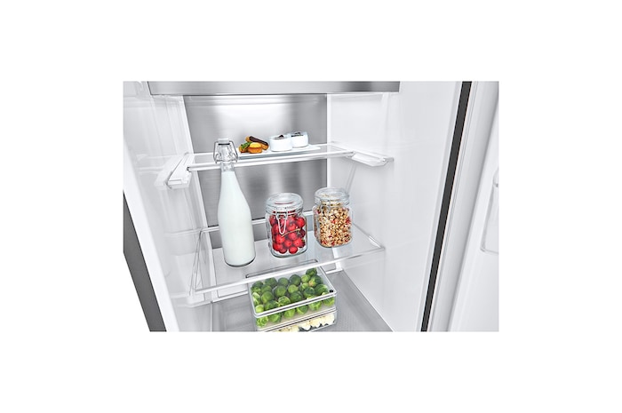 LG 386L Fristående kylskåp (Shiny Steel) - Energiklass E, Door Cooling™, LINEARCooling™, FRESHBalancer™, Smart Diagnosis™ med Wi-Fi, GLE71PZCSZ