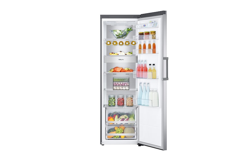 LG 386L Fristående kylskåp (Shiny Steel) - Energiklass E, Door Cooling™, LINEARCooling™, FRESHBalancer™, Smart Diagnosis™ med Wi-Fi, GLE71PZCSZ