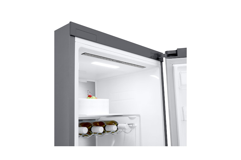 LG 386L Fristående kylskåp (Shiny Steel) - Energiklass E, Door Cooling™, LINEARCooling™, FRESHBalancer™, Smart Diagnosis™ med Wi-Fi, GLE71PZCSZ