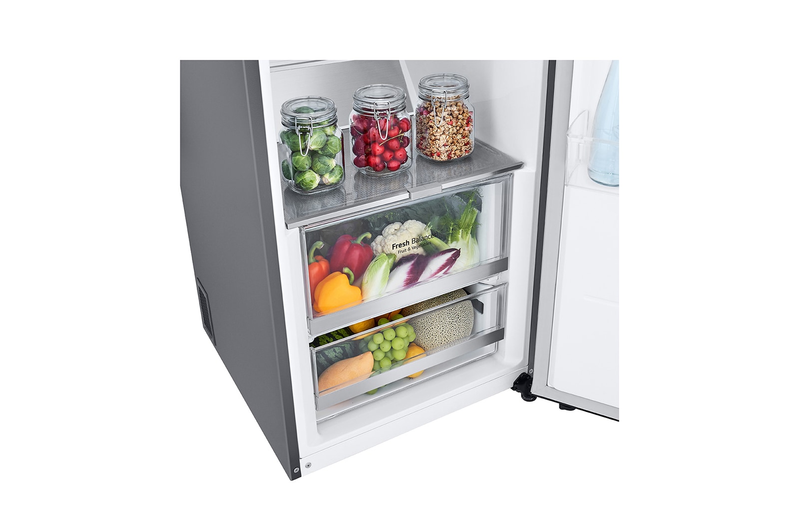 LG 386L Fristående kylskåp (Shiny Steel) - Energiklass E, Door Cooling™, LINEARCooling™, FRESHBalancer™, Smart Diagnosis™ med Wi-Fi, GLE71PZCSZ
