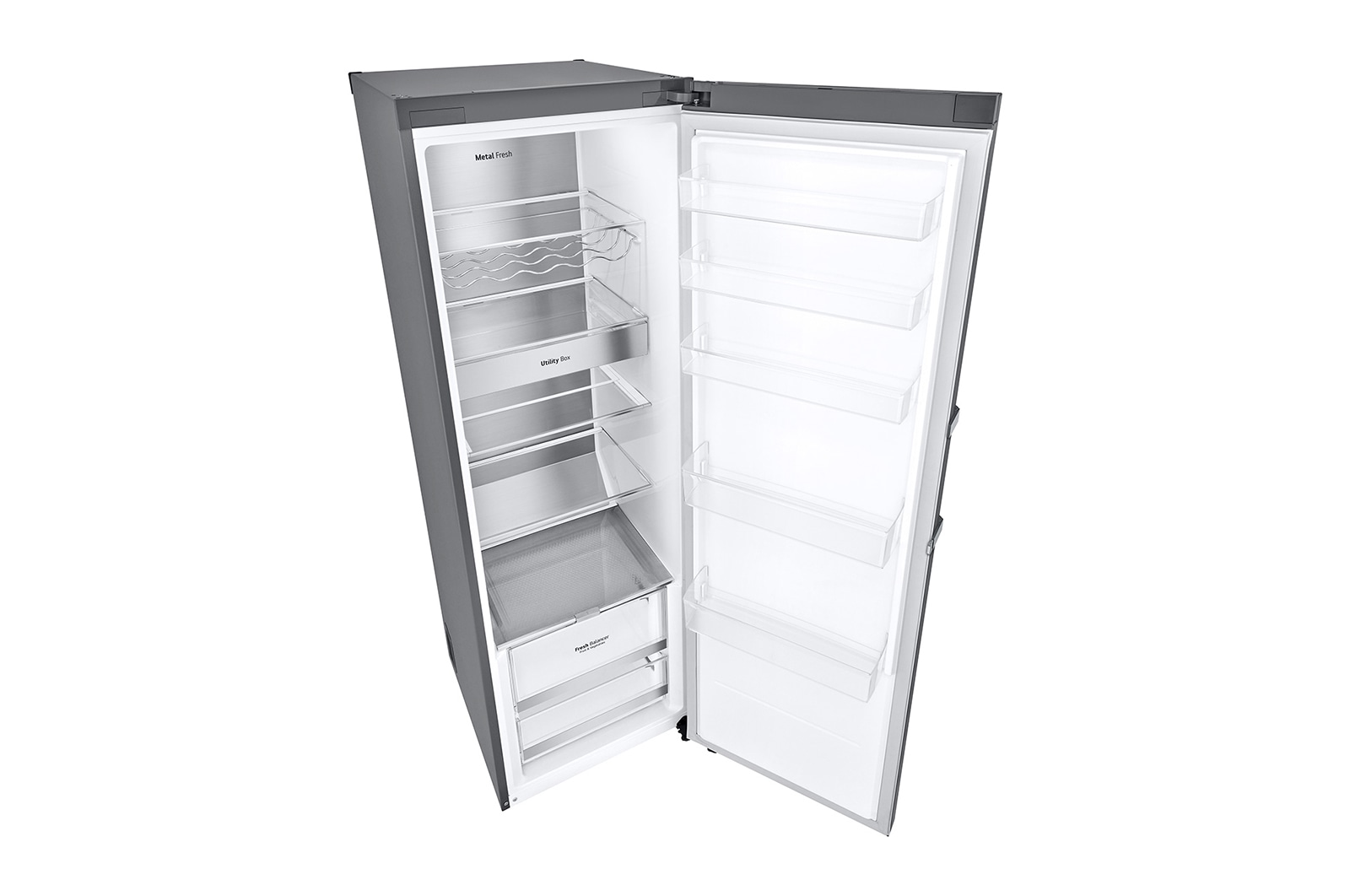 LG 386L Fristående kylskåp (Shiny Steel) - Energiklass E, Door Cooling™, LINEARCooling™, FRESHBalancer™, Smart Diagnosis™ med Wi-Fi, GLE71PZCSZ