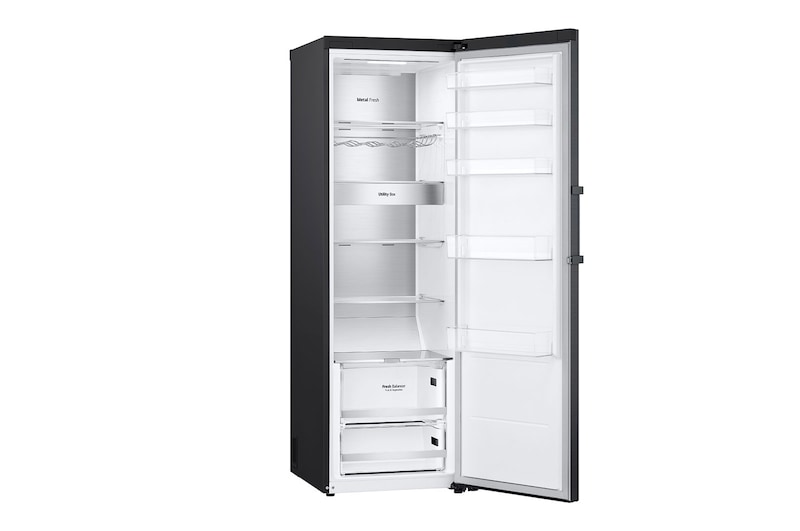 LG 386L Fristående kylskåp (Matte Black) - Energiklass D, Door Cooling™, LINEARCooling™, FRESHBalancer™, Smart Diagnosis™ med Wi-Fi, GLM71MCCSF