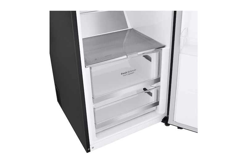 LG 386L Fristående kylskåp (Matte Black) - Energiklass D, Door Cooling™, LINEARCooling™, FRESHBalancer™, Smart Diagnosis™ med Wi-Fi, GLM71MCCSF