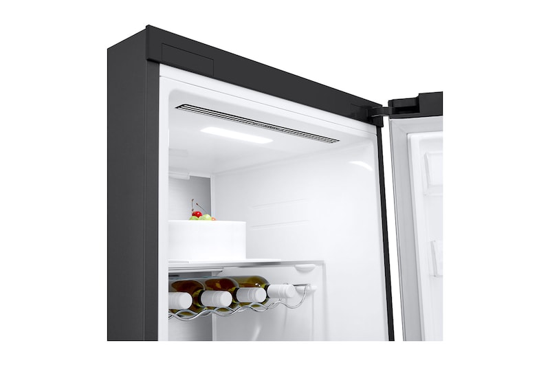LG 386L Fristående kylskåp (Matte Black) - Energiklass D, Door Cooling™, LINEARCooling™, FRESHBalancer™, Smart Diagnosis™ med Wi-Fi, GLM71MCCSF