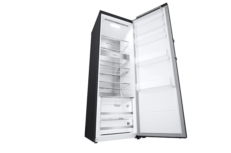 LG 386L Fristående kylskåp (Matte Black) - Energiklass D, Door Cooling™, LINEARCooling™, FRESHBalancer™, Smart Diagnosis™ med Wi-Fi, GLM71MCCSF