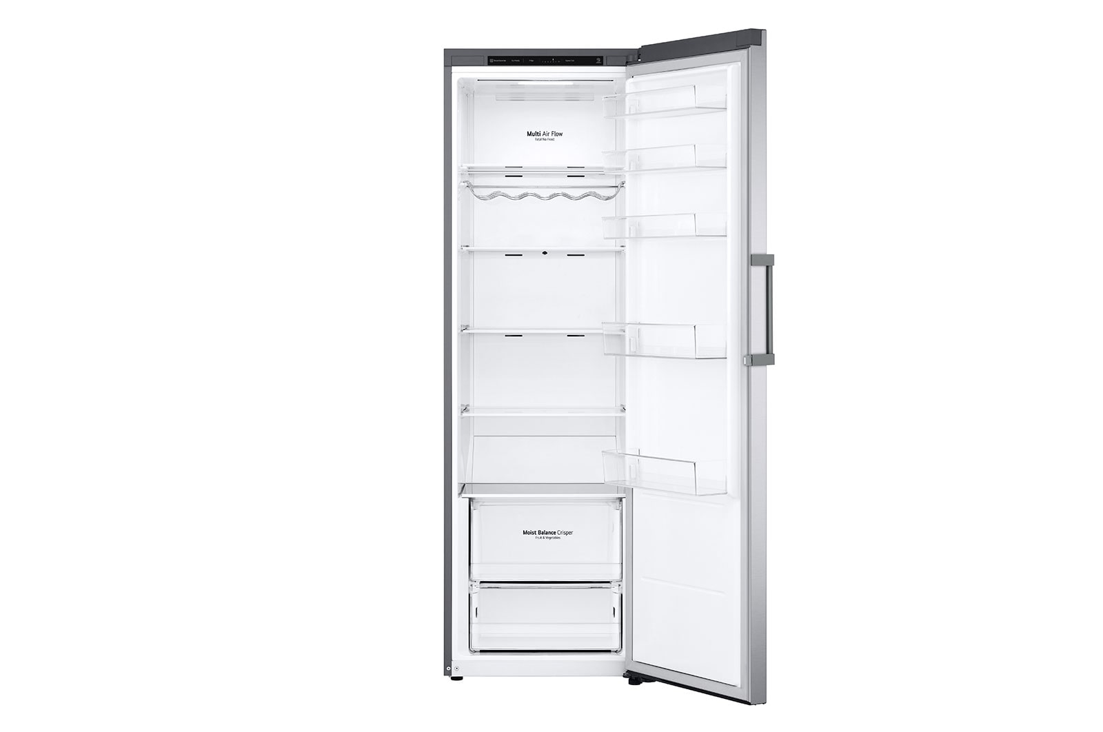 LG 386L Fristående kylskåp (Shiny Steel) - Energiklass D, Door Cooling™, LINEARCooling™, Moist Balance Crisper™, GLT51PZGSF