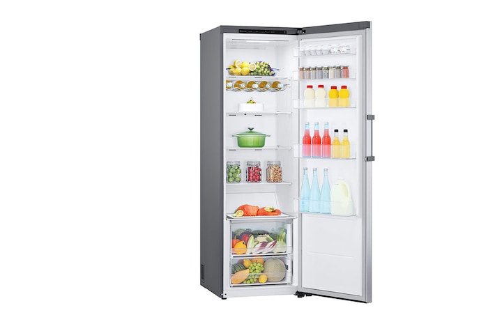 LG 386L Fristående kylskåp (Shiny Steel) - Energiklass E, Door Cooling™, LINEARCooling™, Moist Balance Crisper™, GLT51PZGSZ
