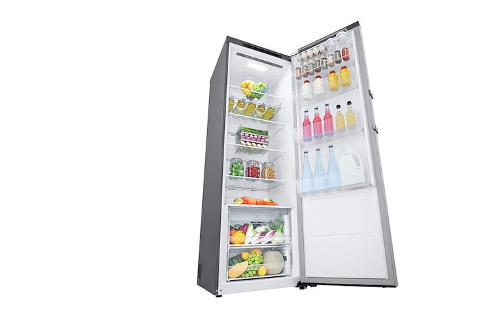 LG 386L Fristående kylskåp (Shiny Steel) - Energiklass E, Door Cooling™, LINEARCooling™, Moist Balance Crisper™, GLT51PZGSZ