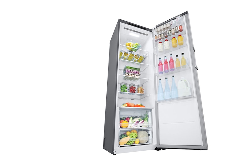 LG 386L Fristående kylskåp (Shiny Steel) - Energiklass E, Door Cooling™, LINEARCooling™, Moist Balance Crisper™, GLT51PZGSZ