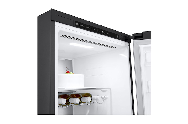 LG 386L Fristående kylskåp (Matte Black) - Energiklass E, Door Cooling™, LINEARCooling™, FRESHBalancer™, Smart Diagnosis™, GLT71MCCSZ