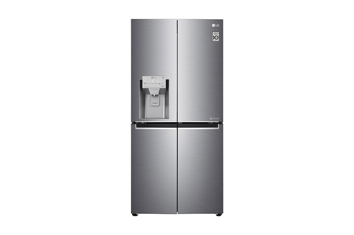 LG 508L Door in Door French Door (Shiny Steel) - Energiklass F, Vatten/is via röranslutning, Smart Diagnosis™ med Wi-Fi, GMJ844PZKV
