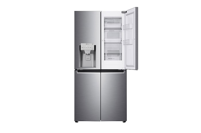 LG 508L Door in Door French Door (Shiny Steel) - Energiklass F, Vatten/is via röranslutning, Smart Diagnosis™ med Wi-Fi, GMJ844PZKV