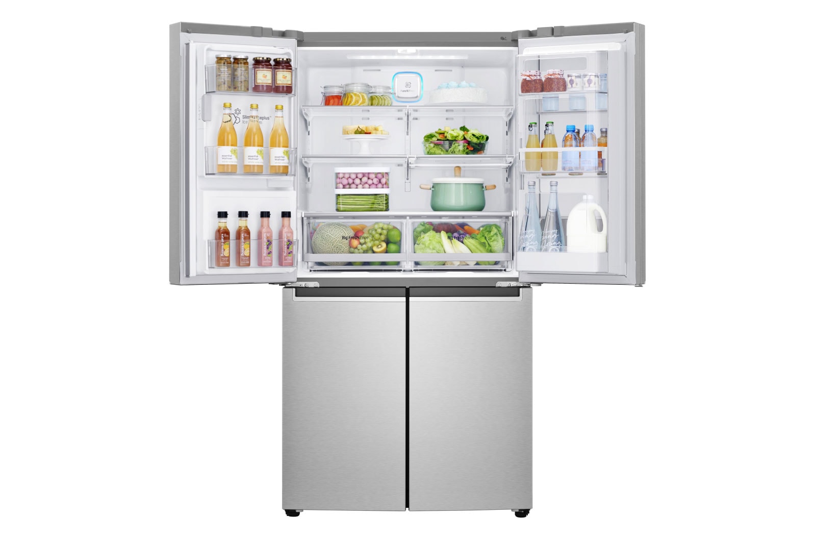 LG 571L Door in Door French Door (Noble Steel) - Energiklass F, Vatten/is via röranslutning, Smart Diagnosis™ med Wi-Fi, GMJ936NSHV