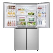 LG 571L Door in Door French Door (Noble Steel) - Energiklass F, Vatten/is via röranslutning, Smart Diagnosis™ med Wi-Fi, GMJ936NSHV