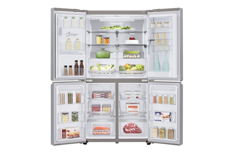 LG 638L Door in Door French Door (Noble Steel), Energiklass F, Vatten/is via röranslutning, Smart Diagnosis™ med Wi-Fi, GMJ945NS9F