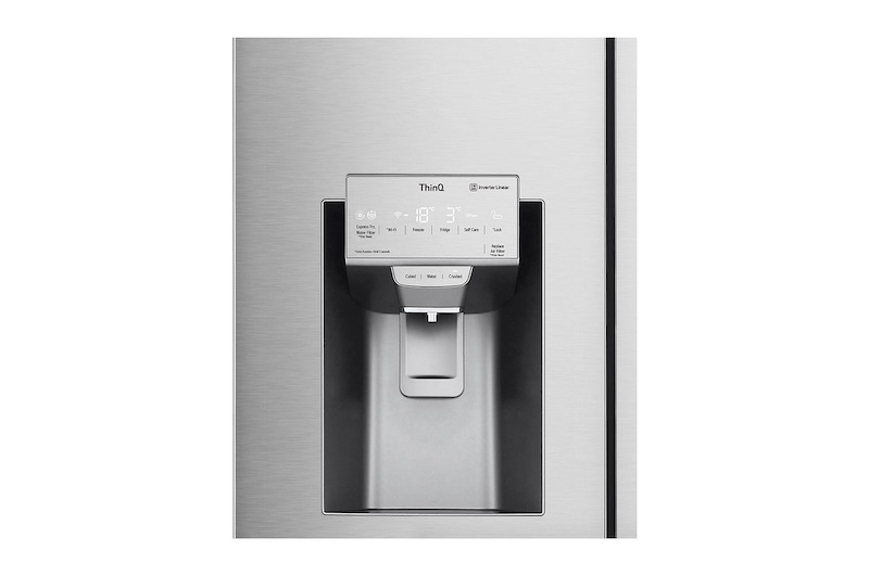 LG 638L Door in Door French Door (Noble Steel), Energiklass F, Vatten/is via röranslutning, Smart Diagnosis™ med Wi-Fi, GMJ945NS9F