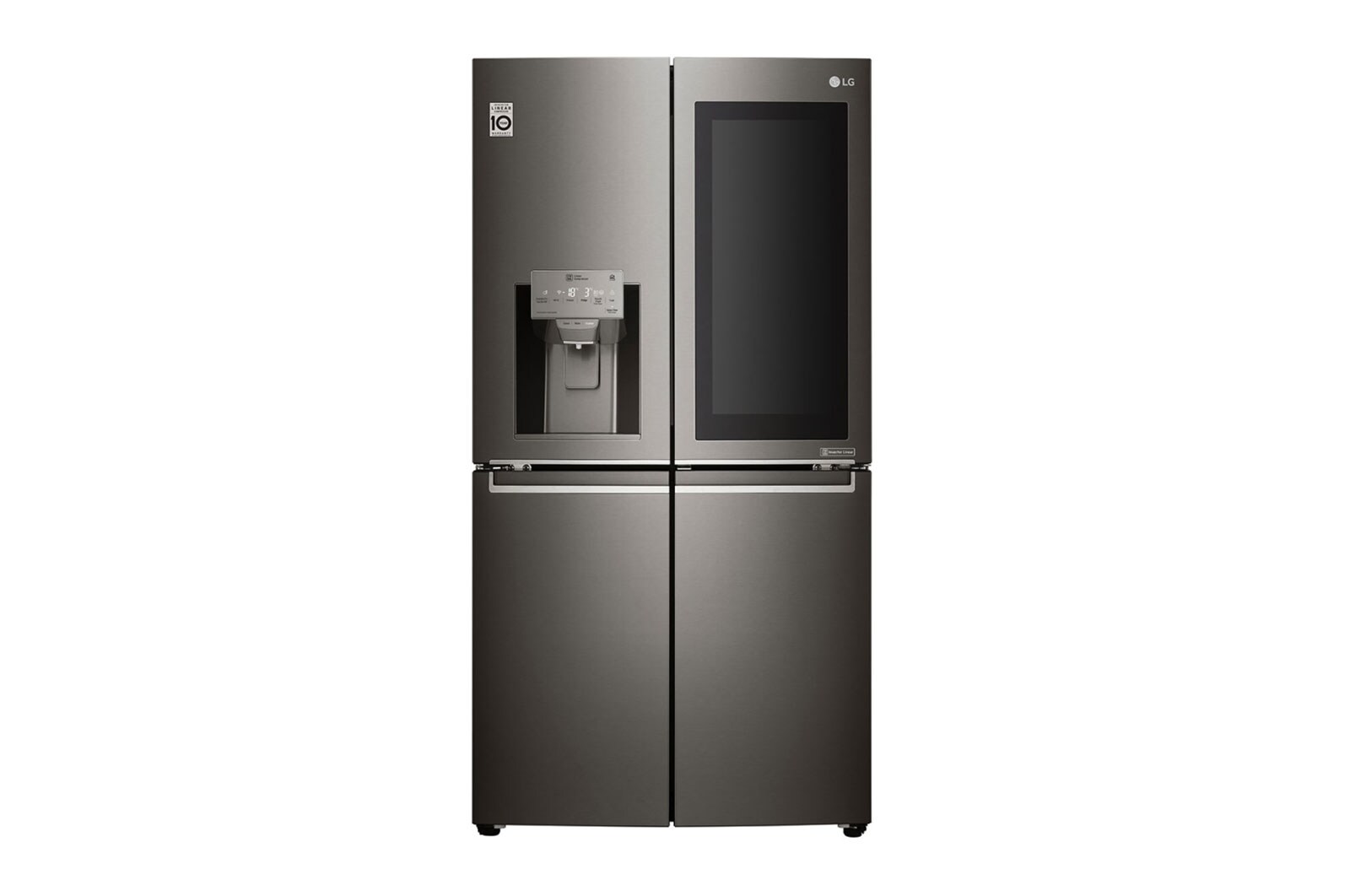 LG 571L InstaView Door in Door French Door (Svart) , Vatten/is via röranslutning, Smart Diagnosis™ med Wi-Fi, GMX936SBHV